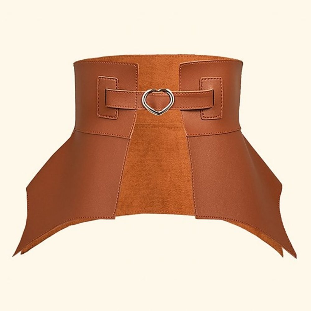 Faux Leather Heart Apron Belt
